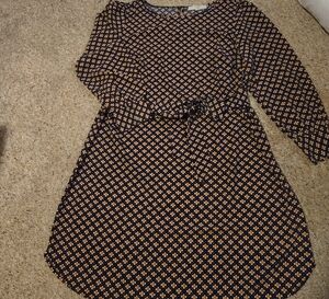 LOFT Long Sleeve Patterned Dress